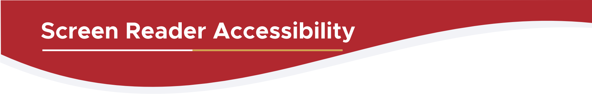 Screen Reader Accessibility Banner