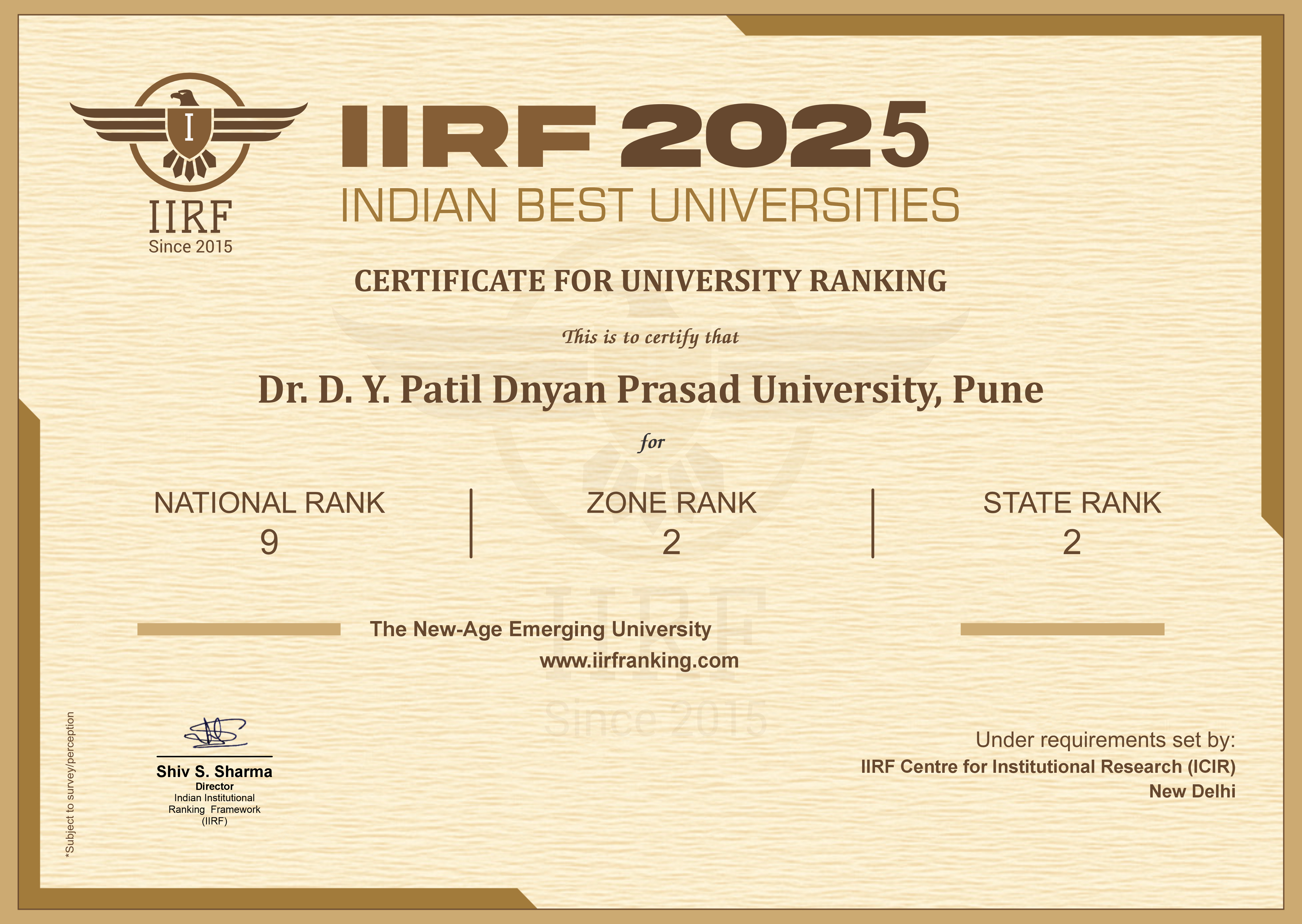 IIRF Certificate